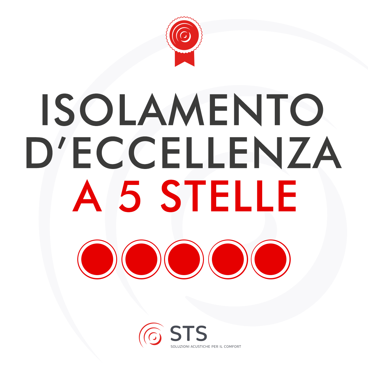 STS Isolamenti è l’unica azienda italiana nel settore acustico a certificare l’intervento in posa, garantendo che le prestazioni dichiarate dal prodotto siano effettivamente raggiunte.
